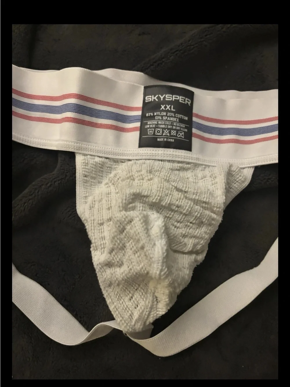 SKYSPER JOCKSTRAP RED BLUE WHITE BAND SHIPS FAST JOCKSTRAP SUPPORTER NEW XXL